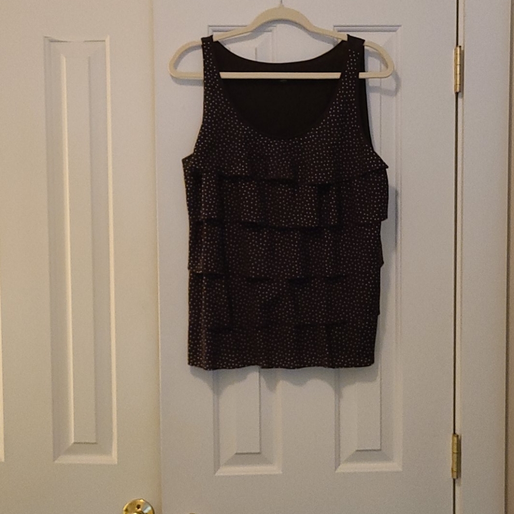 LOFT Purple poke-a-dot top